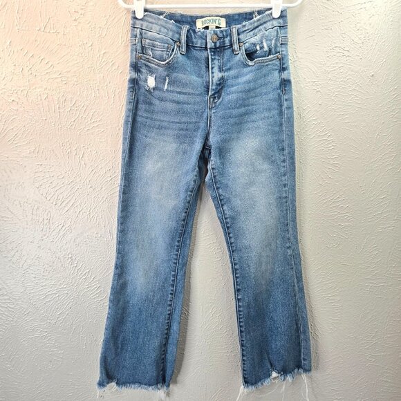 Rockin' C Western Jeans Size 28 High Rise Light Blue Wash Casual Stretch Denim - Picture 1 of 10